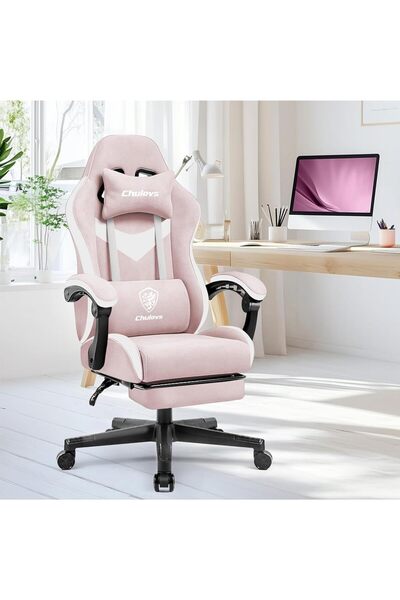 Chulovs Video Gaming Chair Office Computer Desk Use Ergonomic Reclining Backrest Adjustable Armrest