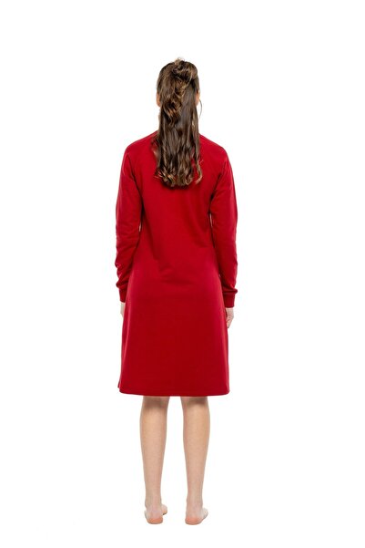 MOD Collection - Kadın Bordo Patlı Gecelik 3978