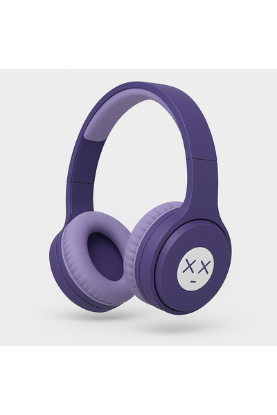 EAR-019 Kablosuz Bluetooth Kulaklık – Katlanabilir, Yüksek Ses Kalitesi, Mor