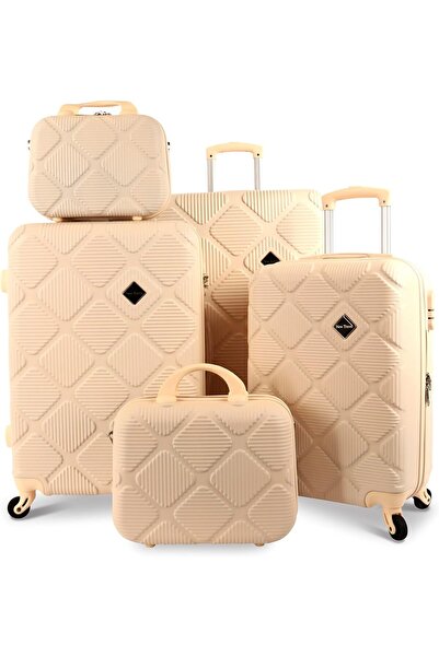 New Travel Luxury 5-Piece Luggage Set – Durable ABS with Integrated Locks
