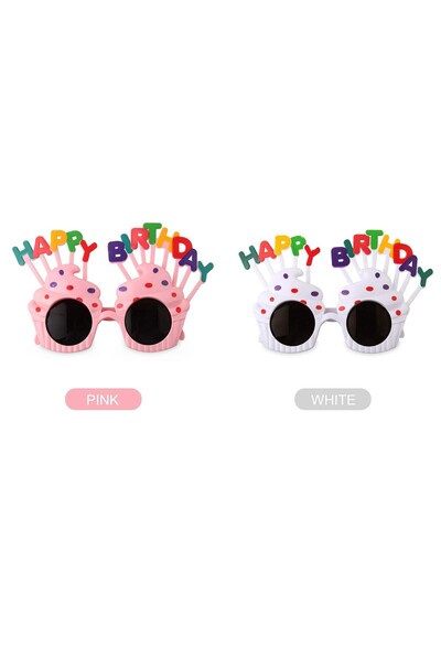 Flippy Happy Birthday Glasses, Pink, 18.5x11.5 cm