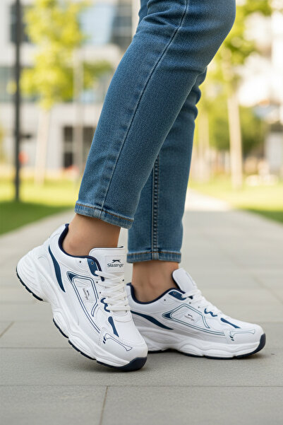 Slazenger Beyaz-Lacivert Hafif Unisex Spor Ayakkabı Zafira G