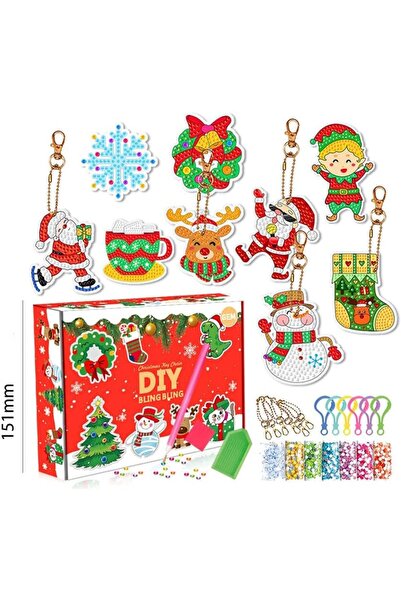 miraza Set Creatie 9 Brelouri Pictura cu Diamante, Cadou De Craciun