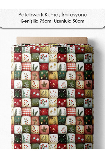 FabricMarket Patchwork Fabric Set – 100% Cotton Patterned Fabric Coupons for Sewing and Hobby