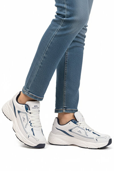 Slazenger Beyaz-Lacivert Hafif Unisex Spor Ayakkabı Zafira G