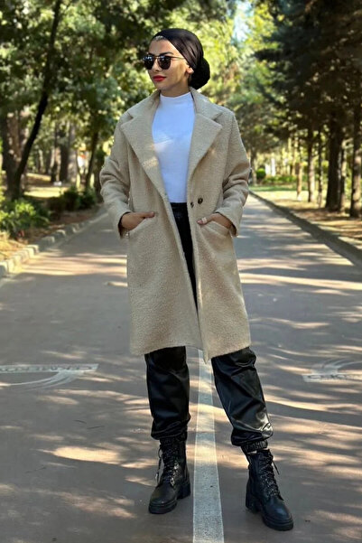 Tesettür Diyarı قصة فضفاضة معطف بوكلت - بيج ستاندرد (متوافق مع المقاسات 36-42)