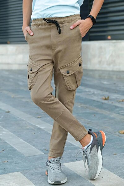 Pina Kids Boy's Cargo Pocket Pack Canvas Pants Pnt5131Y