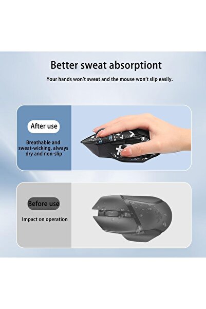 KASTWAVE Grip Tape for Logitech MX Master 3S — Sweat-Resistant, Rounded Edges, Self-Adhesive Pre-Cut (Black