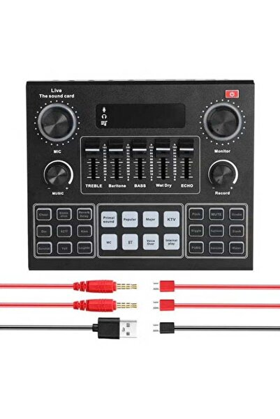 VOGMAX Sound Card Audio Mixer I6970-A Black V9 Live