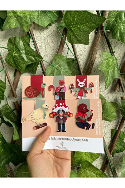 tinystoriestr علامات كتب مغناطيسية - 6 قطع بتصميم الخريف