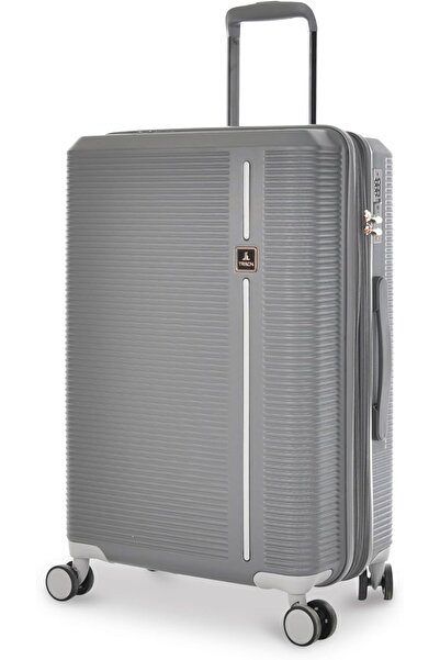 Track 4-Piece ABS Hard Shell Spinner Luggage Set with TSA Locks (Gray D2, HK333/4P)