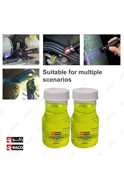 Raco Universal Auto Cooling Oil Leak Detection Radiator Fluorescent Dye for AC 60ml