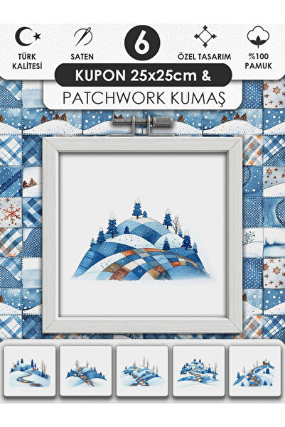 FabricMarket Patchwork Fabric Set – 100% Cotton Patterned Fabric Coupons for Sewing and Hobby