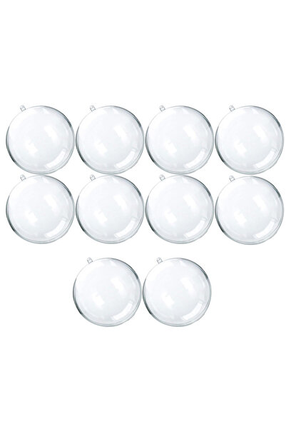 zola Σετ προσαρμοσμένων διαφανών σφαιρών, 10 τεμάχια, πλαστικές, διαμέτρου 12 cm