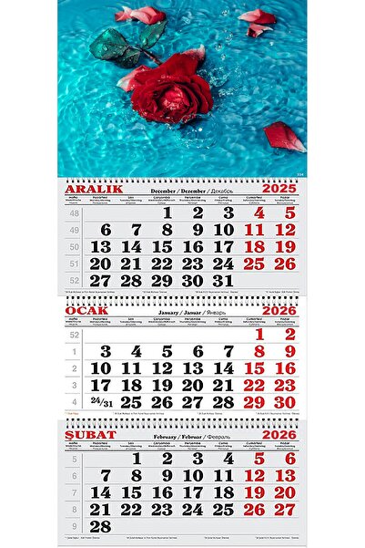 GENC DIJITAL BASKI 2026 Yılı Gemici Takvimi- Su ve Gül