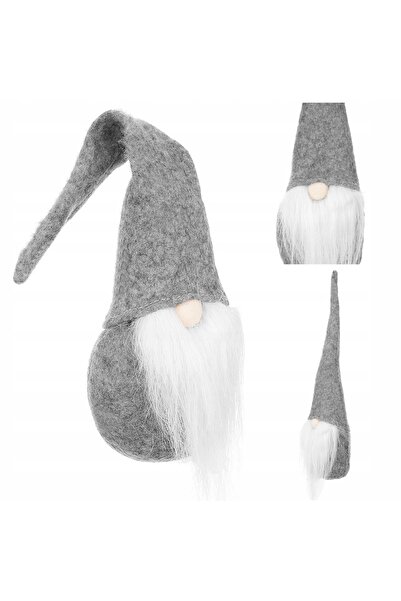 zola Διακοσμητικό φιγούρα, για τα Χριστούγεννα, Ξωτικό με μικρό καπέλο, 30x 8 εκ., γκρι