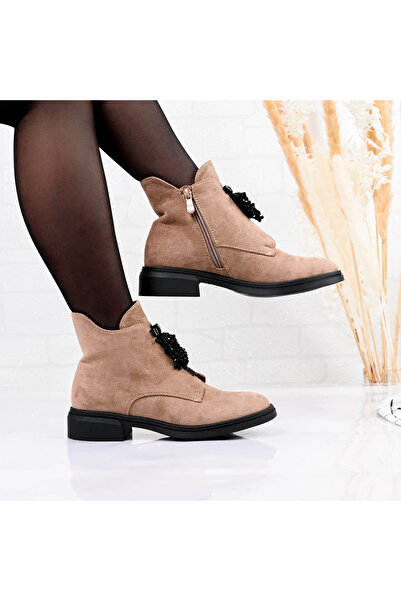 Tmall Women's boots, made of -leather with fur interior,TM1GD1071,Khaki