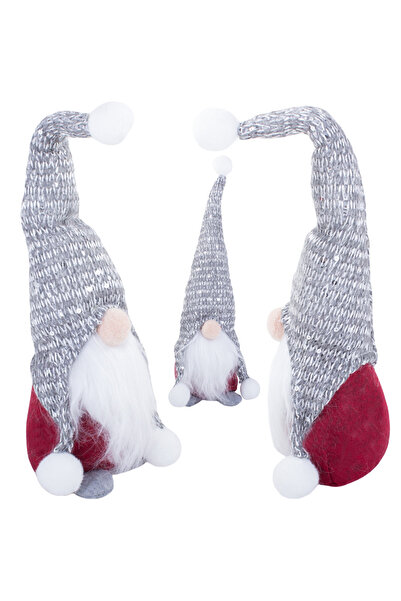 zola Decorative Christmas figurine, Zola®, grey Spiridus, with moustache