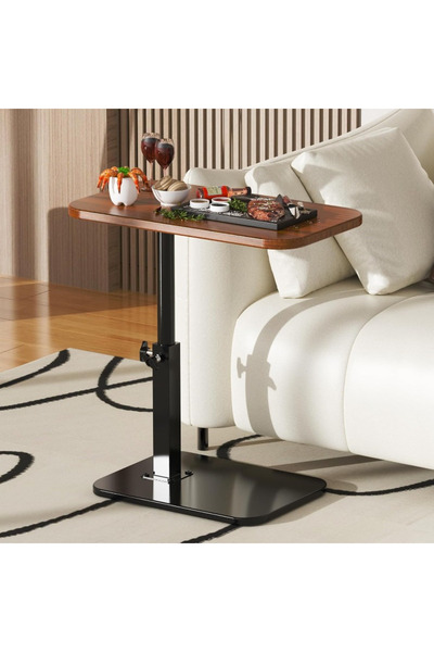 Roam shop End Table, Coffee Table C Shaped Bed Table, Adjustable Height 360° Rotating Desktop,Modern Side Desk