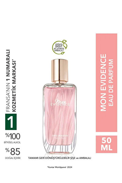 Yves Rocher Mon Evidence EDP 50 ml Kadın Parfüm Çiçeksi Meyveli Vanilyalı Zarif Kalıcı Ferah Koku Hediye