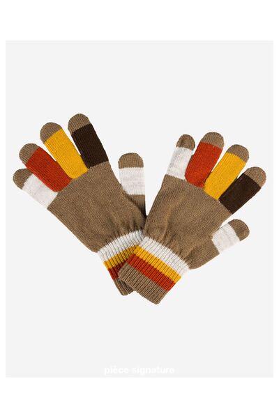 PIECE SIGNATURE 100% Acrylic, Stretch Fabric Colors Boys' Gloves (Ages 4-10)
