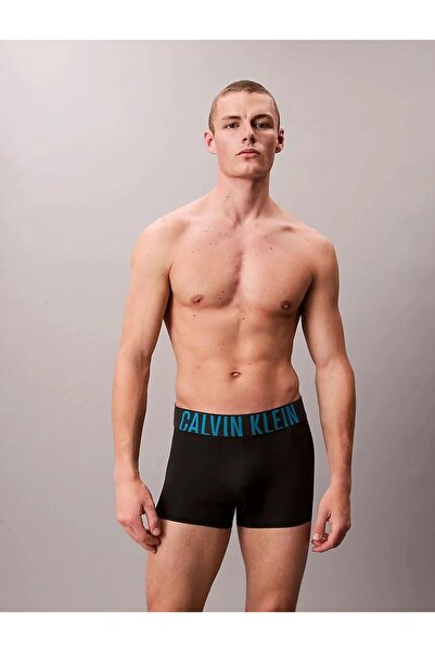 Calvin Klein Erkek Marka Logolu Elastik Bantlı Günlük Kullanıma Uygun Beyaz- Turkuaz-Açık Yeşil Boxe