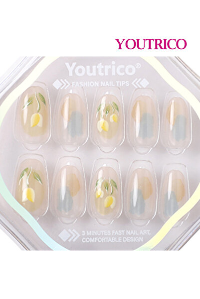 Youtrico Cute girls' fake nails,bow elements press on nails,handmade,everyday...