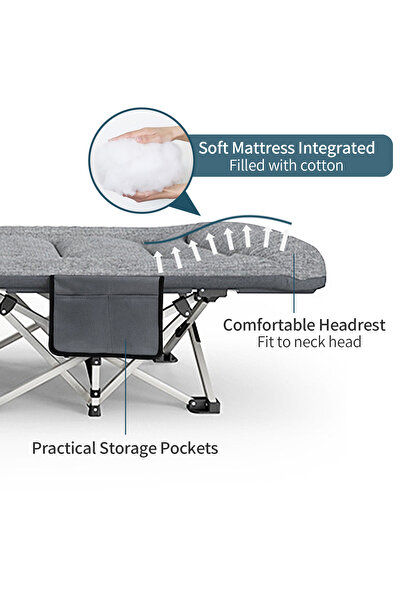 Sumkyle Folding Bed for adults, Foldable Single Bed for Sleeping, Portable Travel Camp Cots with Carry Bag