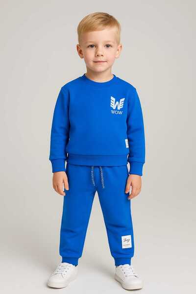 gigigiyim Wow Yazı Printed Three-Strand Boys' Set