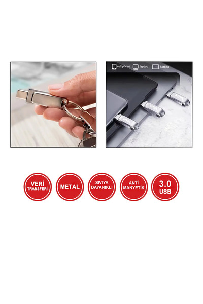 MTL 128Gb Type-C USB Flash Memory Otg 3.0 Fast Reading Metal Case Phone Tablet Compatible