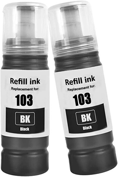 TecHarbor 2 Adet Epson EcoTank 103 Muadil Mürekkep L1110 L1210 L1250 L3110 L3111 L3150 L3151 L3156 L3160 L3210