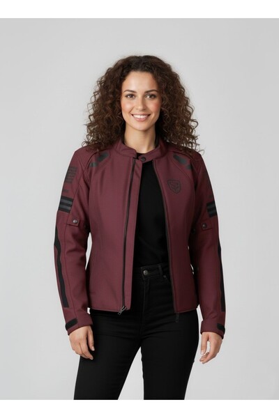 Scudo Lyon Mor 4 Mevsim Kadın Motosiklet Montu