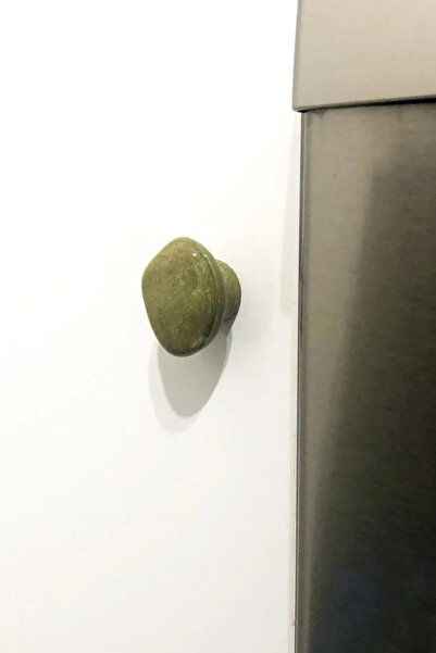 MegaVitrin Porcelain Stone Button Green Ceramic Furniture Handle Drawer Cabinet Handle (4.5 cm)