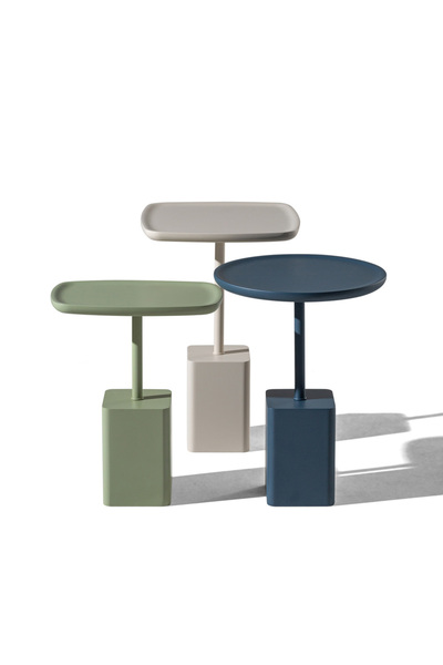 MAQ HOME PS-111 3’lü Zigon Sehpa Seti – Soft Yeşil, Bej ve Lacivert, Modern M...