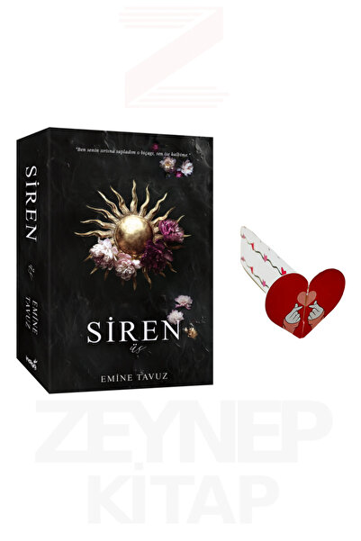 İndigo Kitap Siren 3 - Emine Tavuz (KARTONKAPAK) Özel Tasarım Kalp Ayraç Hediye