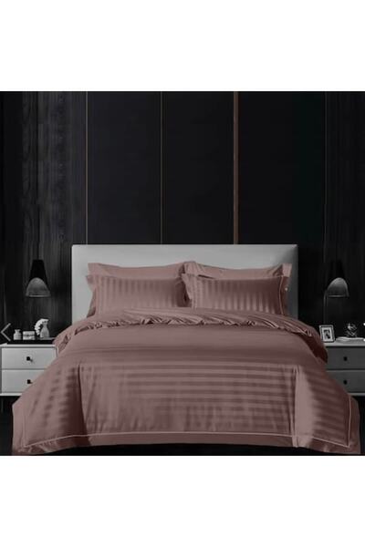 OEM VertiFlare Damask Polycotton 4-piece Bed Linen, Double Bed, 230x250 cm, Beige