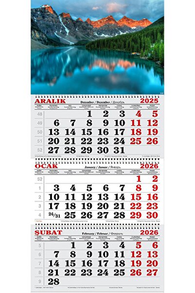 GENC DIJITAL BASKI 2026 Yılı Gemici Takvimi- Banff Ulusal Parkı ve Rocky Dağları