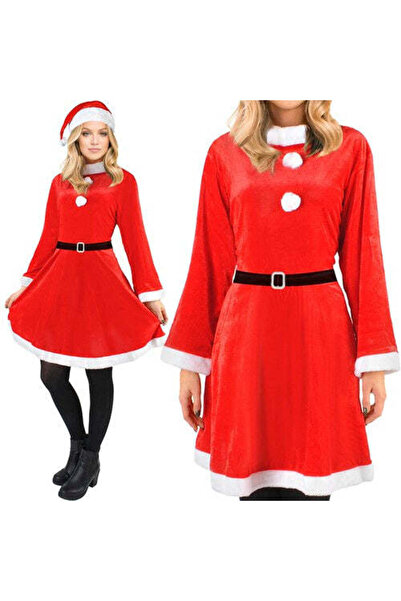 zola Ladies' Christmas dress, Zola®, red and white, universal size