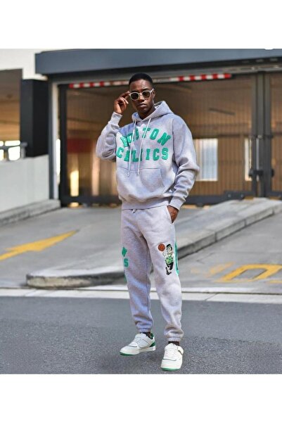 Ral Sport Men's Celtics Tracksuit Set Gray