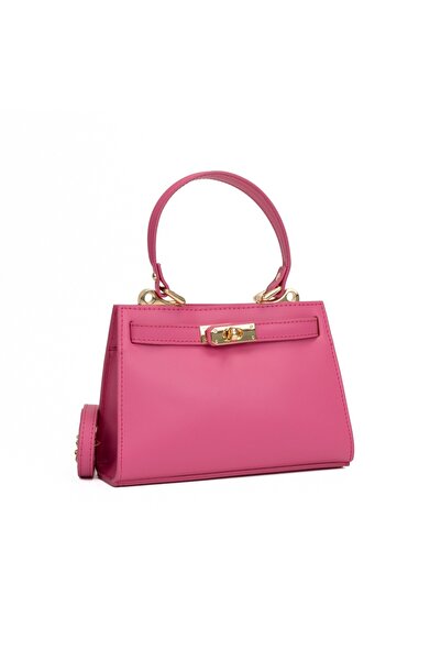 Posete Fagaras Gloria Leather Purse - Candy Pink, 1 Compartment, 1 Pocket, Ad...