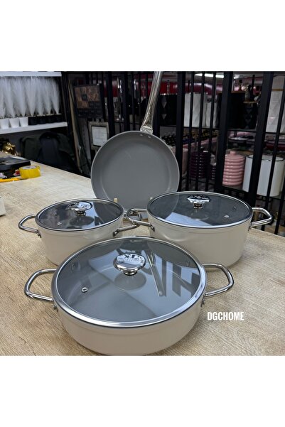 DGCHOME مجموعة كورنهيل كريم جرانيت 7 قطع