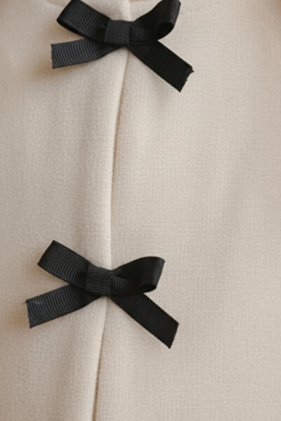 Minipodyum Girl's Eid Outfit Set with Pocket and Bow Detail