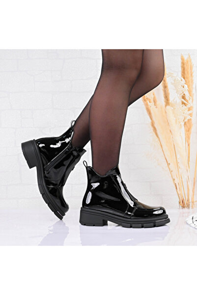 Tmall Ghete de damă, din piele cu interior din blană, TM1GD1070, Negru