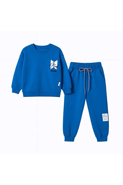 gigigiyim Wow Yazı Printed Three-Strand Boys' Set