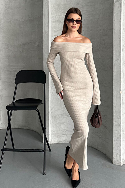 CİDDE Rochie maxi interlock cu guler Madonna pentru femei