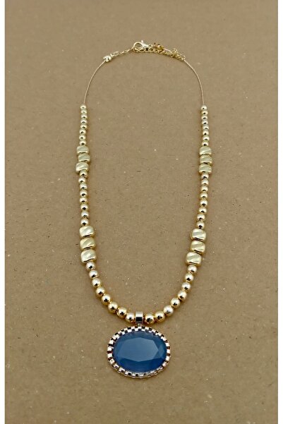 Orelia Takı Mor Taşlı Gold Kaplama Kolye