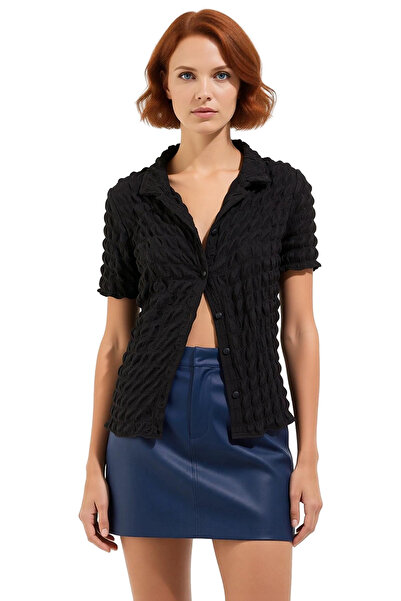 PayBuy Summer Women's Short Sleeve Seersucker Knitted Blouse Trend Design High Quality Perfect Fit Modern Style