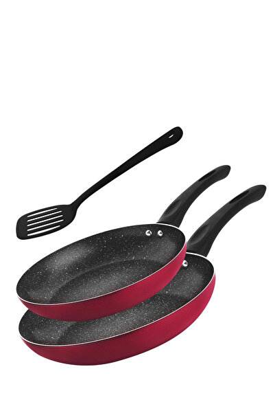 RAJ 3-Piece Non Stick Frypan Set 22cm and 26cm with Turner Set