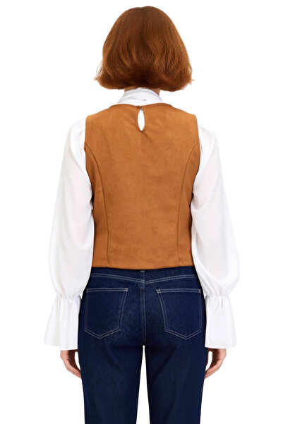 PayBuy Γυναικείο πλεκτό γιλέκο με υφή σουέτ Κορυφαίας ποιότητας Κομψό Άνετο Μοντέρνο Κομψό Καθημερινό