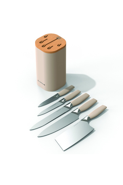 Nutricook Essentials Everyday Knife Set - Beige